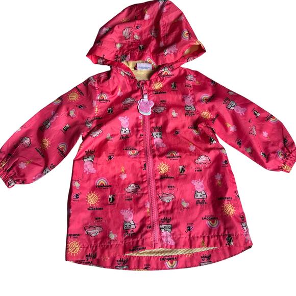 Nutmeg Peppa Pig Pink Hooded Rain Jacket - 18-24 Months - Picture 1 of 5